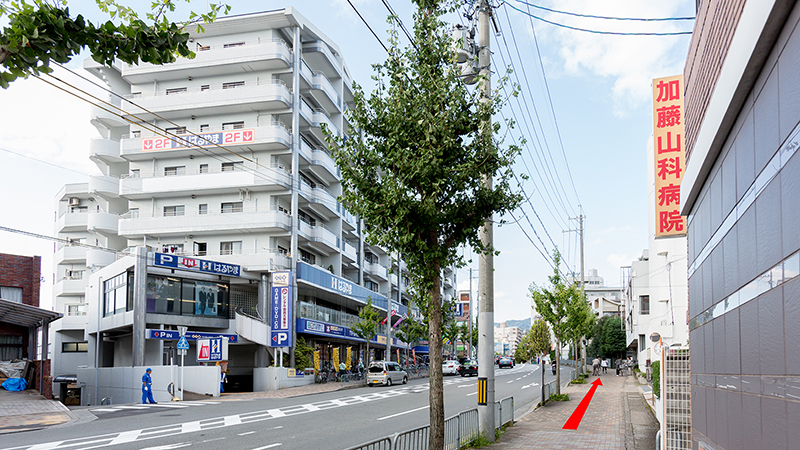 証明写真スタジオヘ道順06 東野駅からスタジオへ