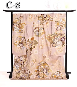 レンタル振袖京都　C-08 ベージュ華手鞠