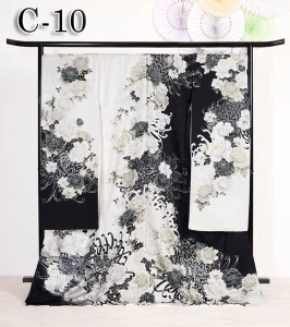振袖レンタル京都 C-10白黒菊